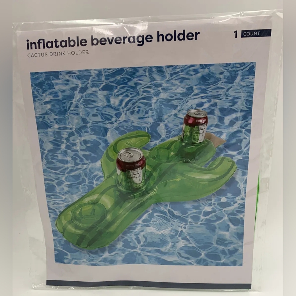 New Inflatable Cactus Floating Pool Drink/Beverage Holder